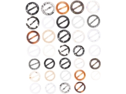34 Piezas De Hebillas De Resina Con Anillos Redondos Para Bufandas Y Clips. Accesorios Para Mujer.