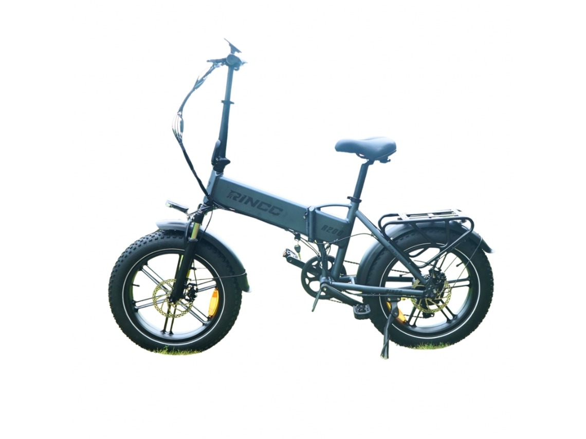 Bicicleta eléctrica plegable Rincc R200 con batería de 750w 48v 15ah y llanta de 20 pulgadas.