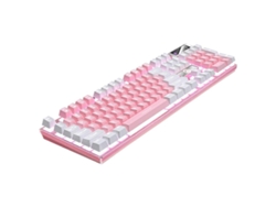Teclado para juegos RGB de 104 teclas, teclado de tamaño completo, accesorios para juegos Everley891