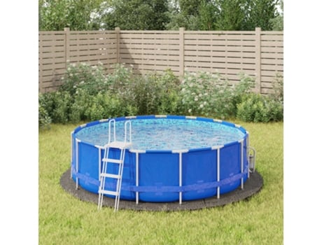 Tapiz de suelo piscina geotextil de poliéster gris claro 366cm VIDAXL