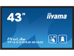 Pantalla LCD Prolite Tf4339as B1ag 43, retroiluminada por LED, 4K, para señalización digital Iiyama (42,5" visible)