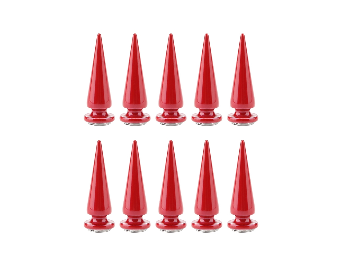 10 Remaches Metálicos Con Pasador Cónico Para Manualidades En Cuero (rojo)