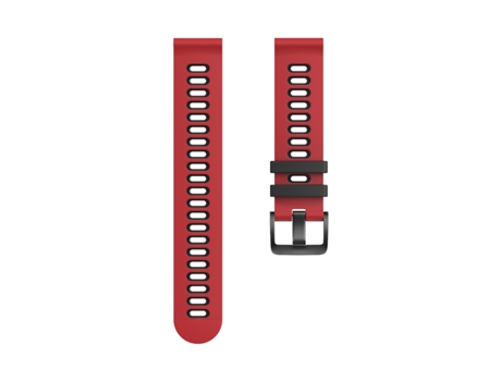 Pulseira de relógio de silicone para Garmin Forerunner 245 Huawei/Huami NegroRojo 20 mm