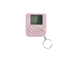 Llavero Consola De Juegos Retro Bloques Mini Consola Portátil Maquina De Juegos Bloques Rosa