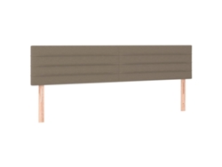Conjunto 2 Cabecero VIDAXL Gris Topo Tela (200x5x88 cm )