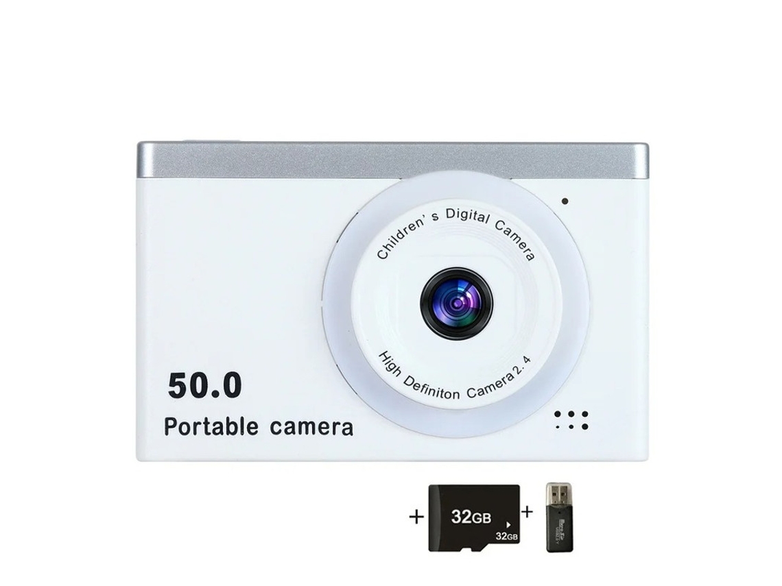Cámara digital compacta 4K HD de 24 pulgadas con luz blanca y 32 g de capacidad Yizhood