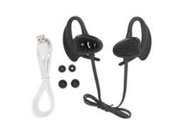 Auriculares Bluetooth 5.4, resistentes al agua IPX8, 32 GB, color negro.