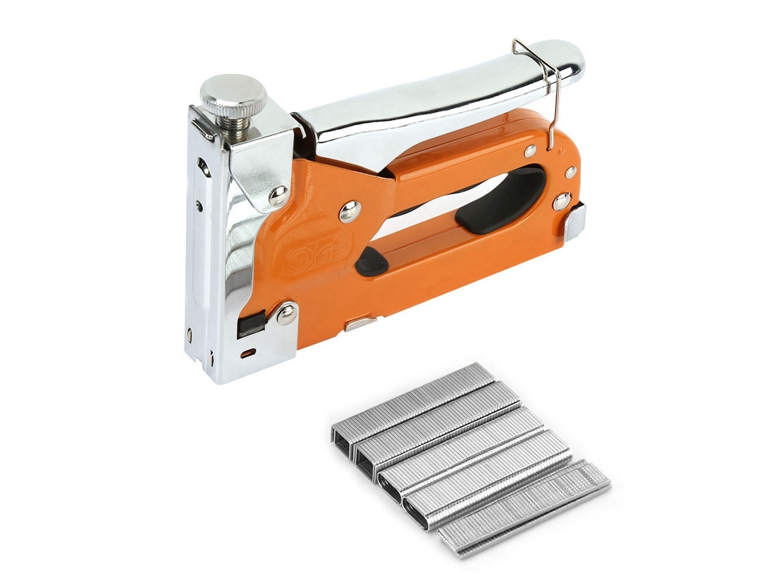 Pistola De Clavos Manual En Forma De U Con 600 Clavos Para Carpintería, Cuero Y Muebles.