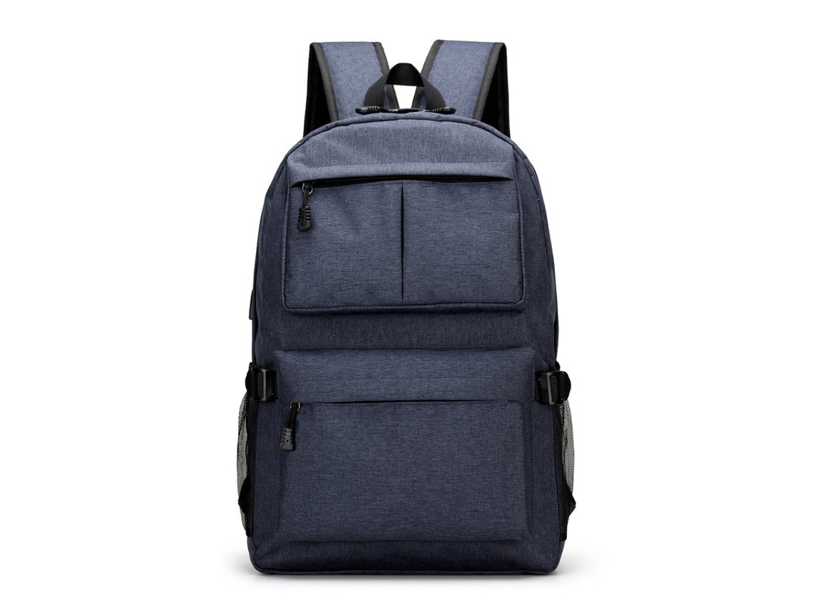 Mochila grande y resistente con conector USB, azul oscuro*