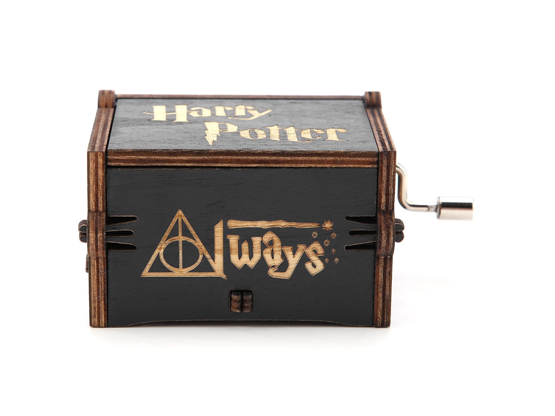 Caja De Música Mecánica De Madera Con Manivela, Color Negro, Regalo De Cumpleaños N.° 1