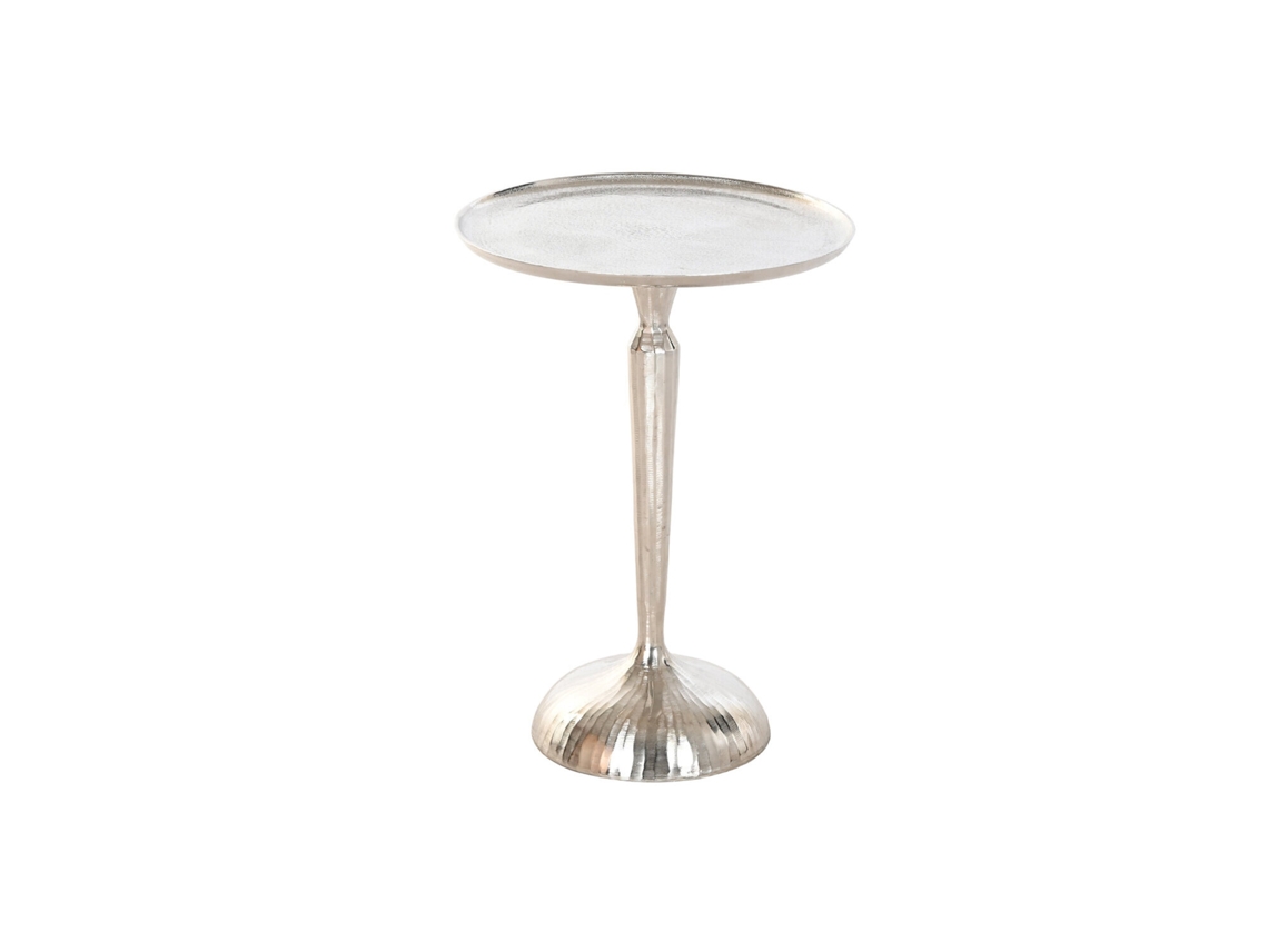 Mesa auxiliar de aluminio plateado, 41x41x58cm ALEXANDRA HOUSE LIVING