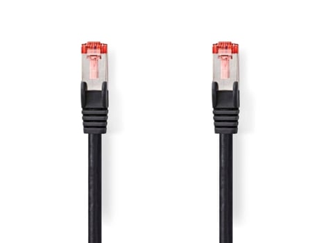 CAT6 Network Cable | RJ45 Male | RJ45 Male | S/FTP | 10.0 m | Round | LSZH | Black | Label NEDIS