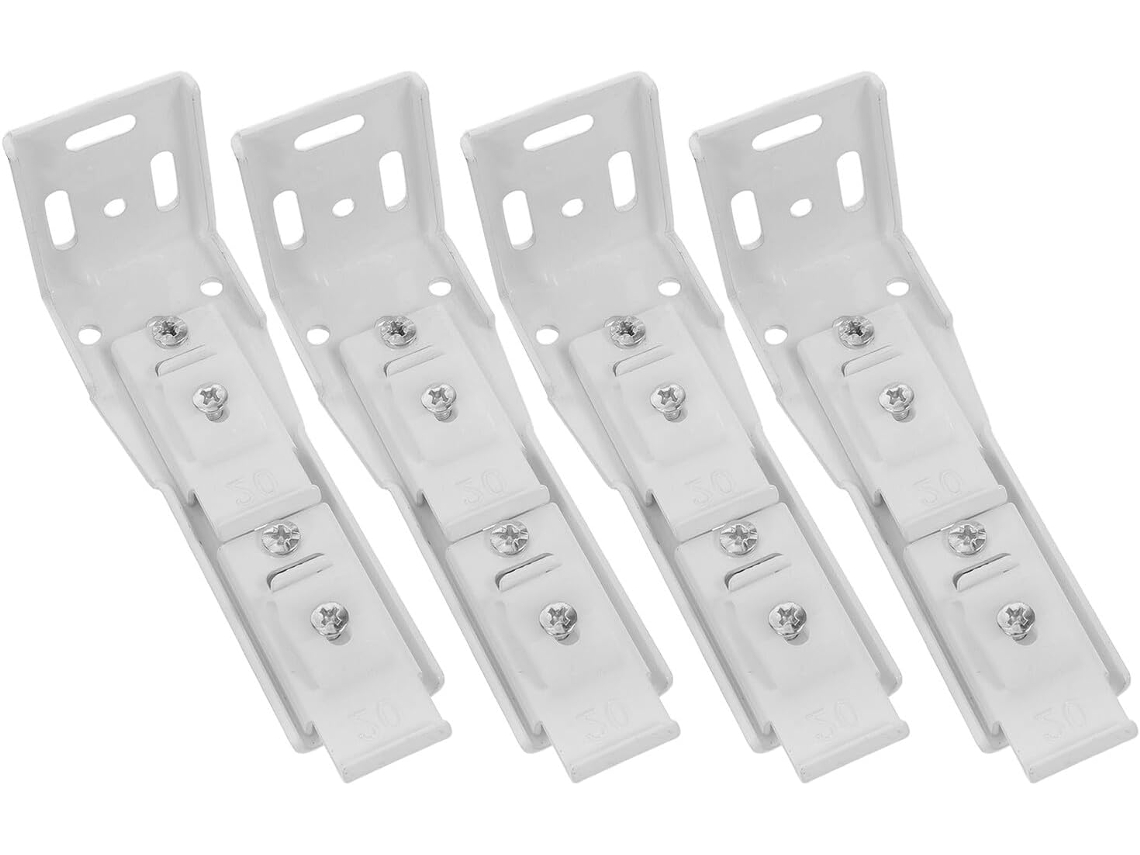 Te, Pp, 4 Piezas Soportes De Montaje De Techo Ajustables Para Riel De Cortina Soportes Deslizantes Para