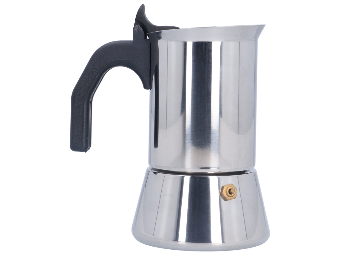 Cafetera moka de acero inoxidable para café, cafetera de percolación para el hogar, colores como se muestra en la imagen.