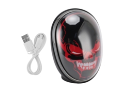 Altavoz Bluetooth Portátil Con Forma De Calavera, Luces De Halloween, Inalámbrico 5.0 Con Batería De Larga Duración, Negro.