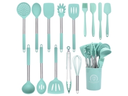 Juego De Utensilios De Cocina De Silicona Resistentes Al Calor Juego De 15 Piezas Con Mangos De Acero Inoxidable Para Cocinar Y Hornear Cuich