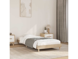Estructura De Cama Sin Colchón Madera Roble Sonoma 75x190 Cm