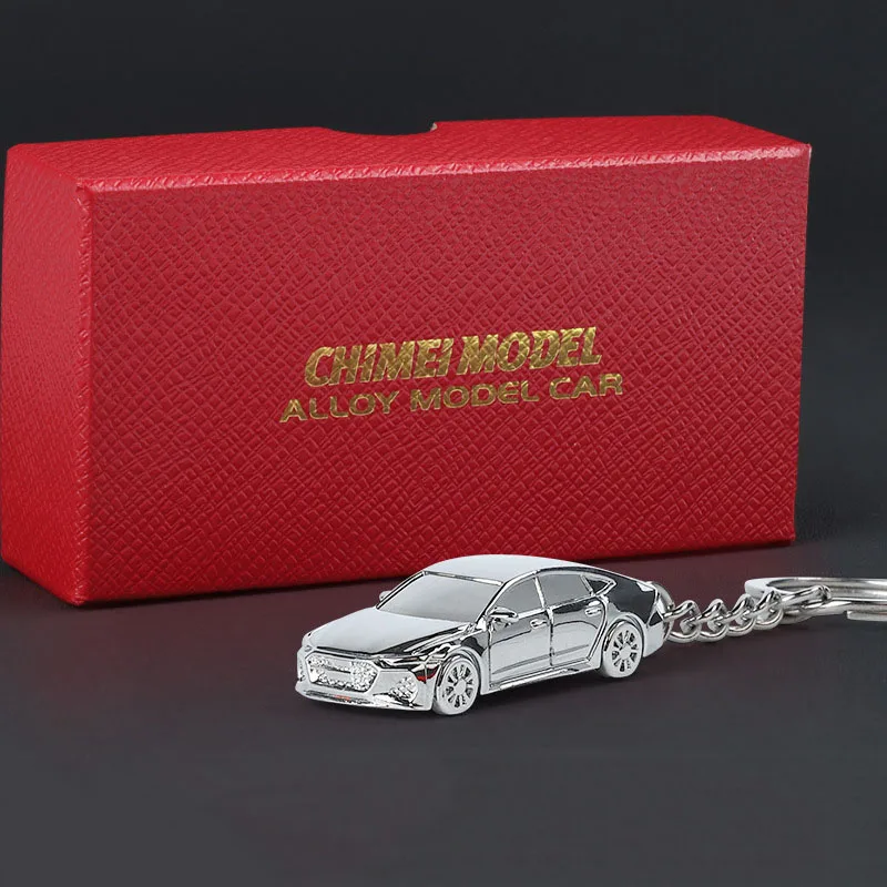 (rs7 Plata) Escala 1:64 - Aleación electrogalvanizada - Llavero de coche