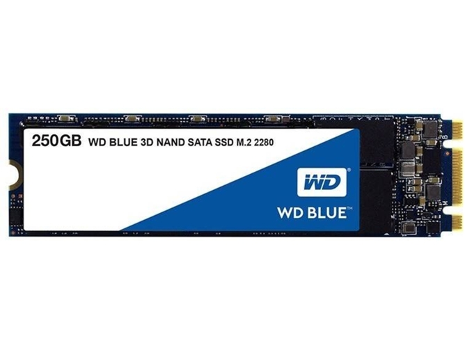 Disco SSD Interno WESTERN DIGITAL Blue 3D NAND SATA 250GB (250 GB - M.2 - 550 MB/s)