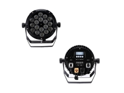 Foco LED PAR para exteriores, resistente al agua IP65, RGBWA UV 6 en 1, control DMX512, IP65, 18 x 18 W, enchufe europeo OEM