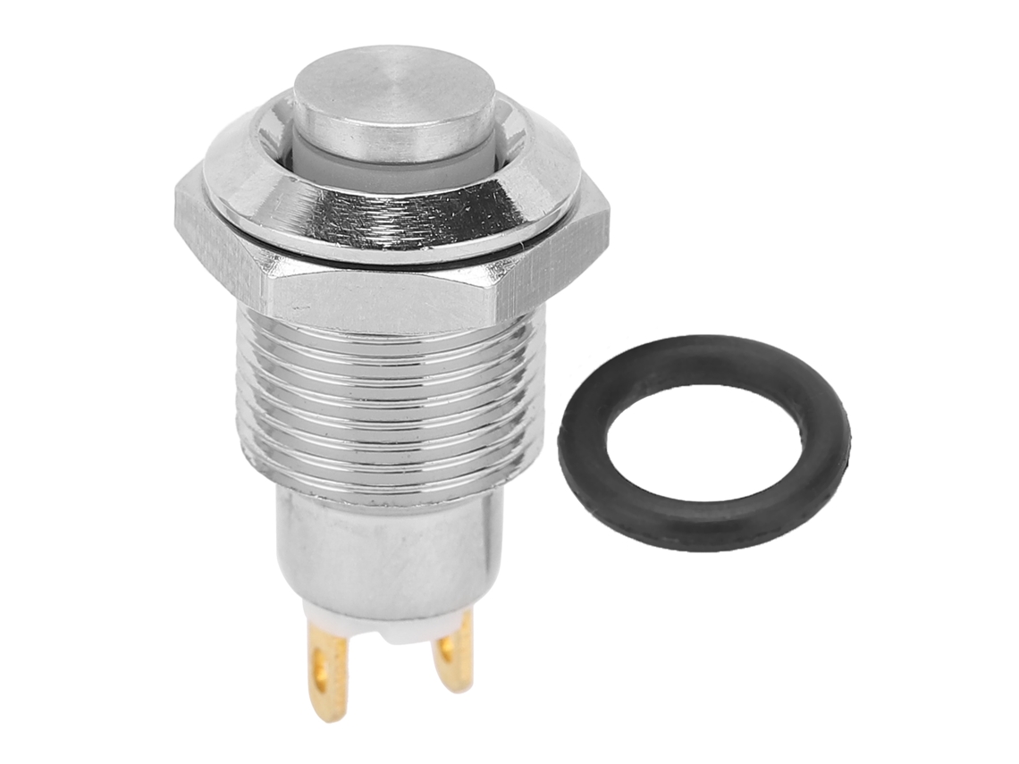 Botón Pulsador Momentáneo De 10 Mm, Acero Inoxidable, Resistente Al Agua, Interruptor De Arranque De 3 V.