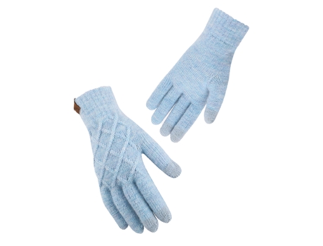 Par De Guantes De Punto - Azul Claro Par De Guantes De Punto - Azul Claro JEIIBRZUI