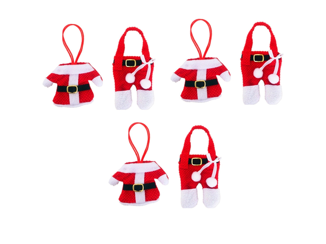 Porta cubiertos de Papá Noel, bolsa de mesa navideña RNEMITERY