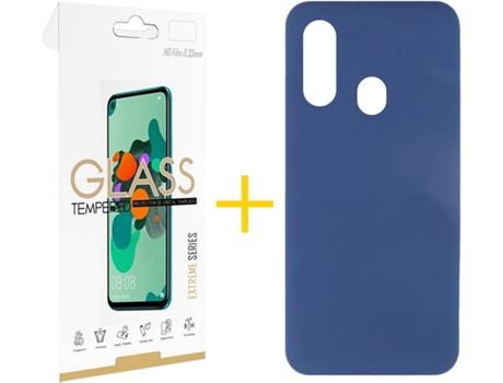Carcasa + Protector de Pantalla Samsung A20e SKYHE Azul