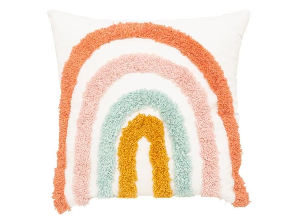 Cojín Infantil Arco Iris Algodón 40X40 Cm Multicolor ATMOSPHERA Interior Designer
