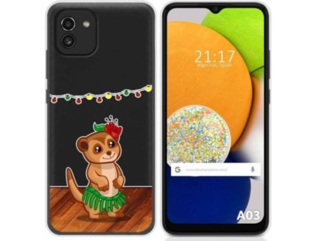 Carcasa para Samsung Galaxy A03 TUMUNDOSMARTPHONE Dibujos Transparente Suricata Multicolor