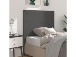 Cabecero Madera Maciza De Pino Gris 96x4x100 Cm