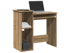 Escritorio | Mesa | Escritorio con estantes fabricado en madera de roble artesanal.