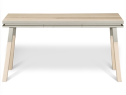 Escritorio MON PETIT MEUBLE FRANÇAIS Rectangular de Madera Maciza Con 1 Cajón 140 cm