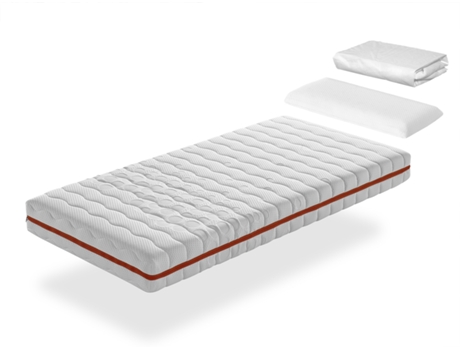 Juego de Colchon y Almohada DREAMDI (90X160 CM - Viscoelástico - Blanco)