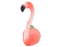Estatua De Flamenco En Resina, Estilo Tropical, Plumaje Rosa, Elemento Decorativo De Mesa.