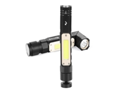 Lámpara De Trabajo Ultrabrillante Con 5 Modos Iluminación, Recargable Por Usb, Tecnología Cob Y Base