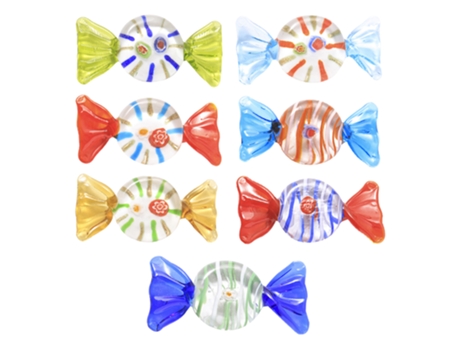 7 Uds. De adornos de caramelo de cristal Vintage, dulces bonitos para boda, decoración de fiesta de Navidad