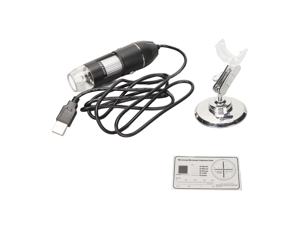 Microscopio Digital Portátil Usb De Bolsillo 50x-1600x Con 8 Led Para Windows