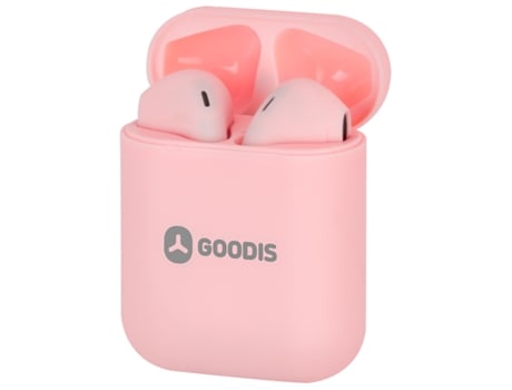 Auriculares Bluetooth True Wireless GOODIS Bt (In Ear - Micrófono - Rosa)