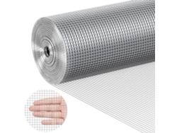 Malla Metálica Galvanizada 1220x15240 Mm, Malla de Alambre de 6.35 Mm y Rejilla Zincada para Protección, Cercado y Horticultura Tekmaquinas