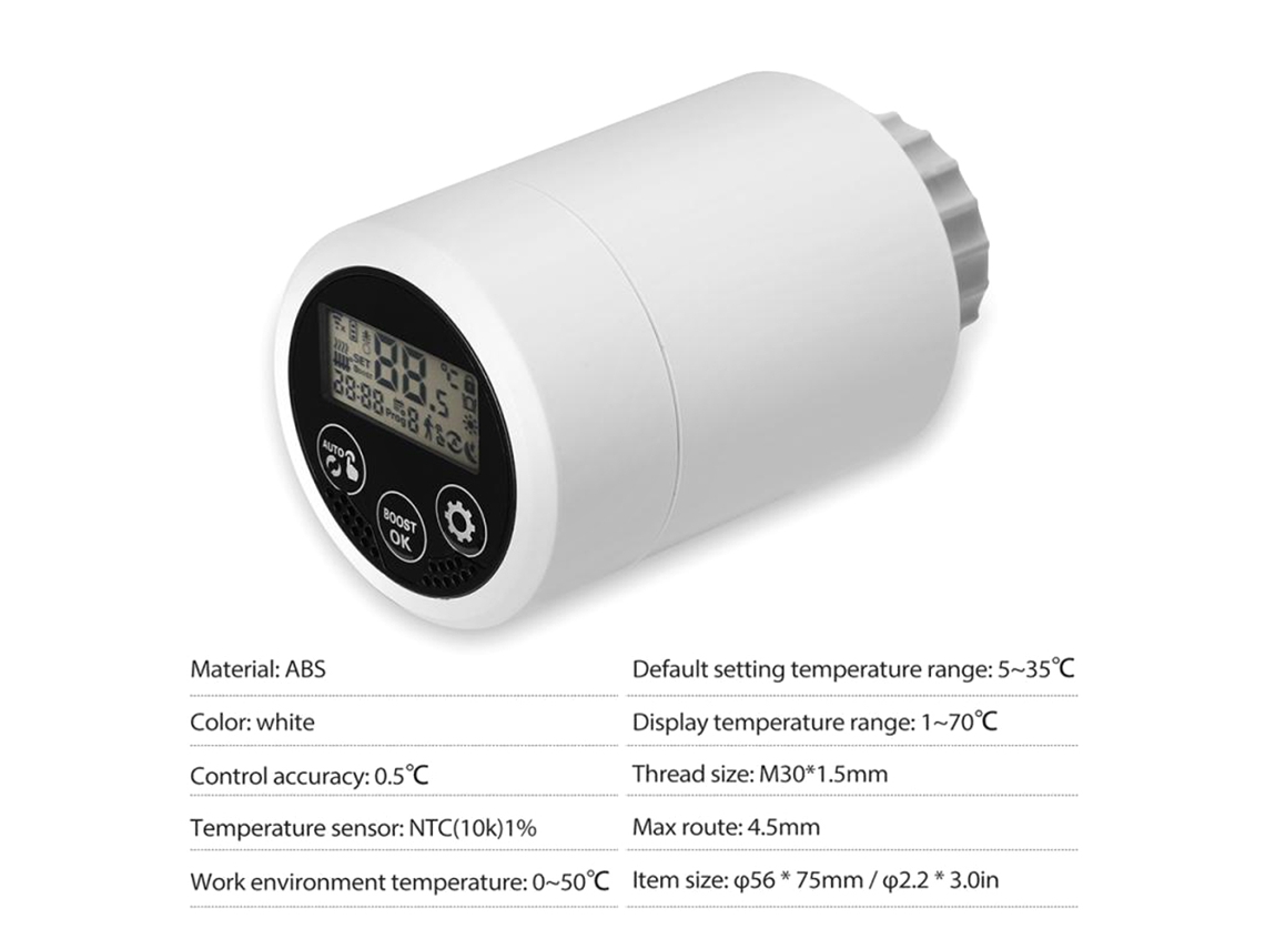 Válvula Termostática Inteligente Zigbee Con Control Remoto Y Aplicación Programable, Regulador De Temperatura Residencial.