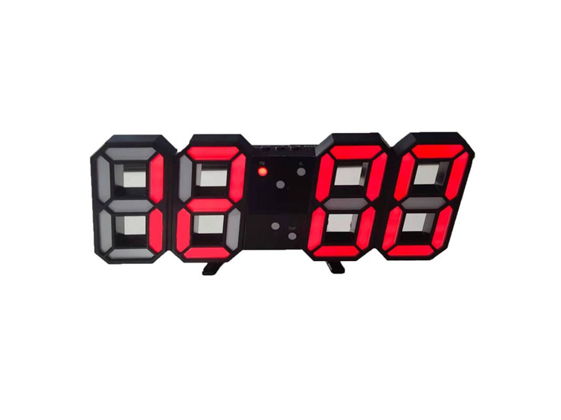 Reloj de Pared Digital, LED, Regalo, Despertador, Inteligente, 3D RNEMITERY