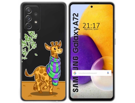 Carcasa Samsung Galaxy A72 TUMUNDOSMARTPHONE Dibujos Transparente Multicolor