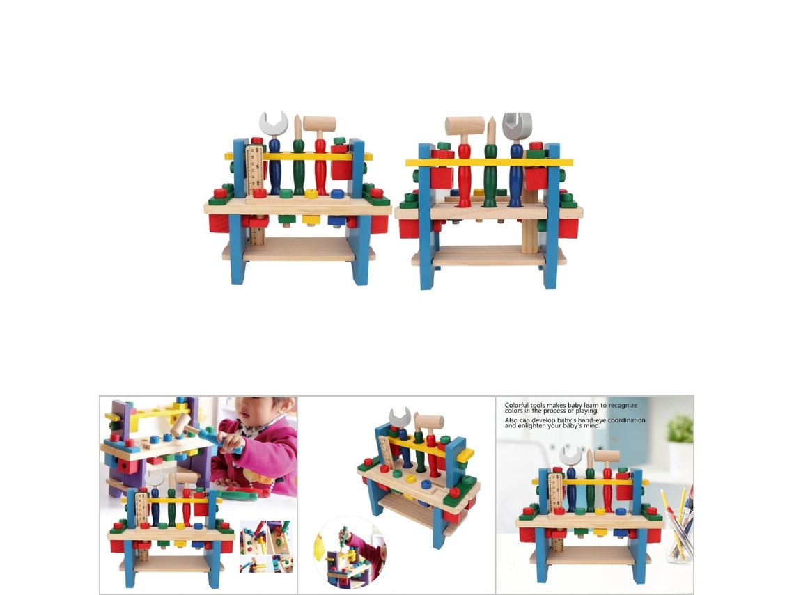 Mesa De Montaje De Juguetes Educativos Para Niños De 3 Años En Adelante - Madera Segura