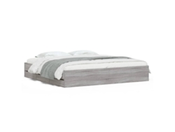 Maison Exclusive - Cama Con Cajones Madera Ingeniería Gris Sonoma 160x200 Cm