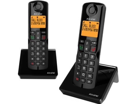 Teléfono Fijo Duo ALCATEL S280 EWE Negro