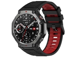 Pulsera de silicona bicolor negra Xdfind con hebilla para Amazfit T-rex 3