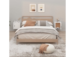 Mesitas de Noche de Pared 2 Pzs 50X30X47 Cm Blanco