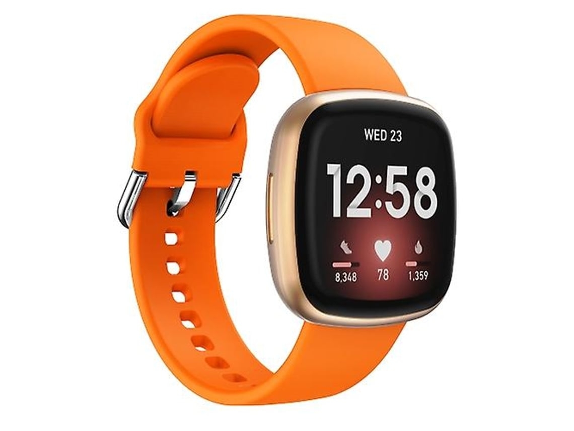 Correa de silicona naranja para Fitbit Versa 3 Chennnls