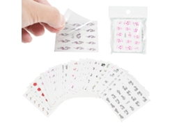 Rebe - 40 pegatinas autoadhesivas para uñas, resistentes al agua, plantillas artísticas, decoración DIY para salones de belleza y el hogar.